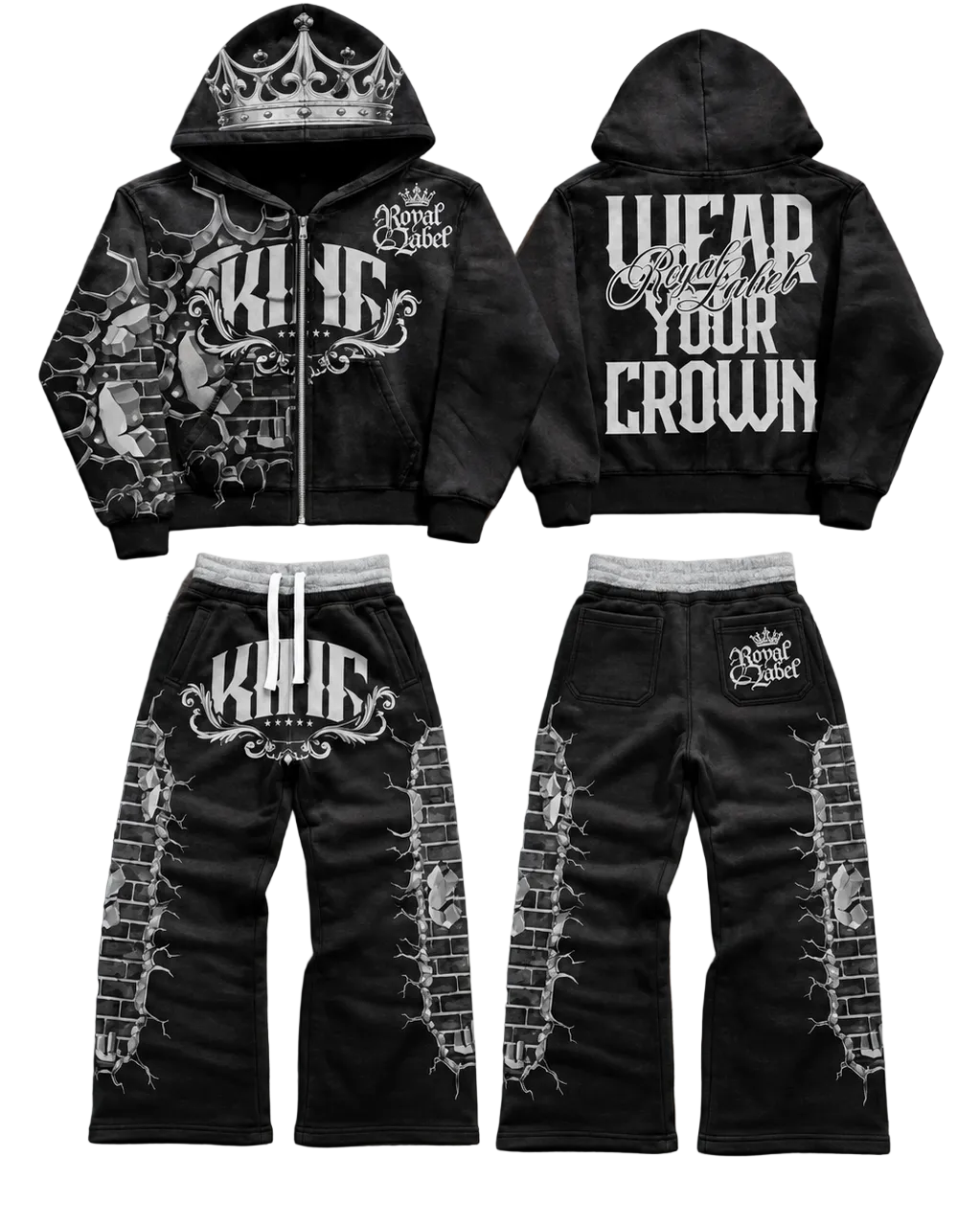 Royal black King set